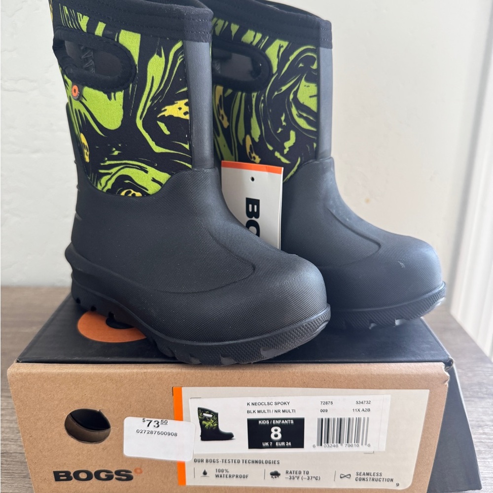 BOGS Toddler NeoClassic Black and Green Boots